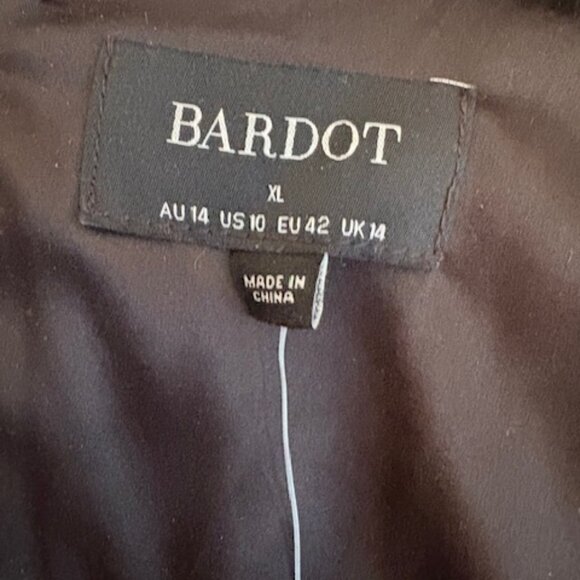 Bardot Anthropologie Audrina Velvet Black Mini Dress, Sz 10/XL - Picture 4 of 6